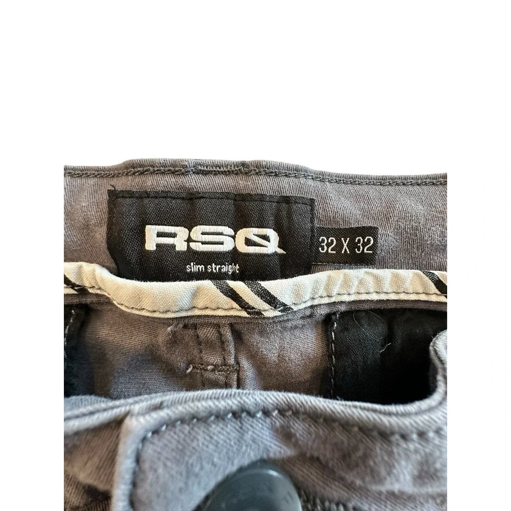 RSQ Jeans Men's‎ W32xL32 Slim Straight Zipper Button Closure Stretch Pants EUC